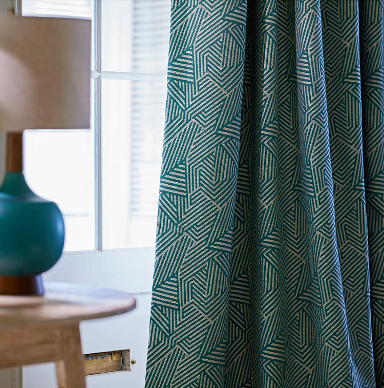 Sashay Teal by Linwood - Fabric, Curtains