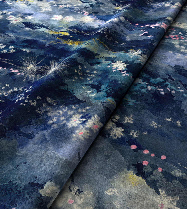 Intergalactic Wonderland Velvet by Linwood Cooshy Fabric Curtains