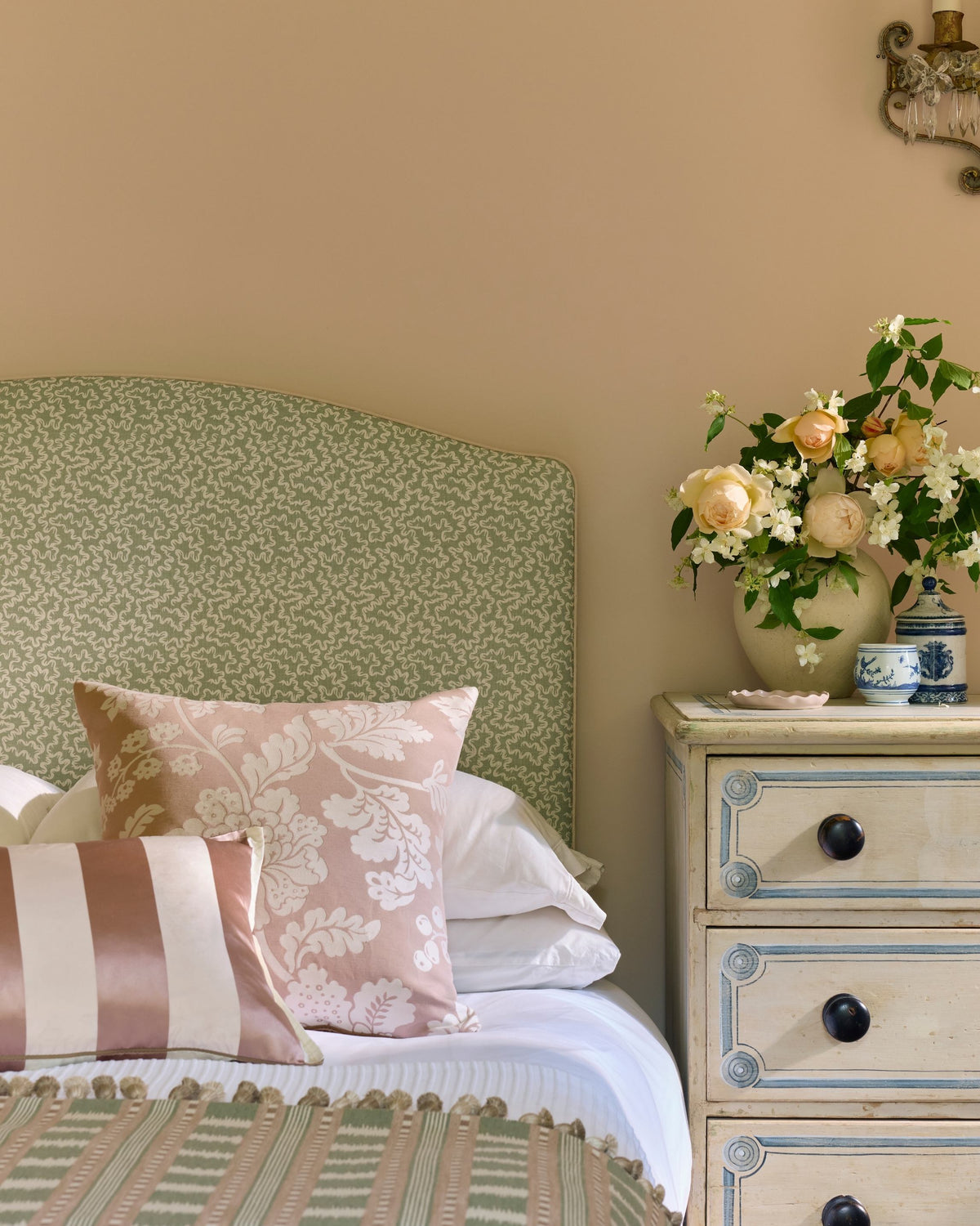 James Hare Rococo Stripe Fawn Pink Made to Measure Curtains