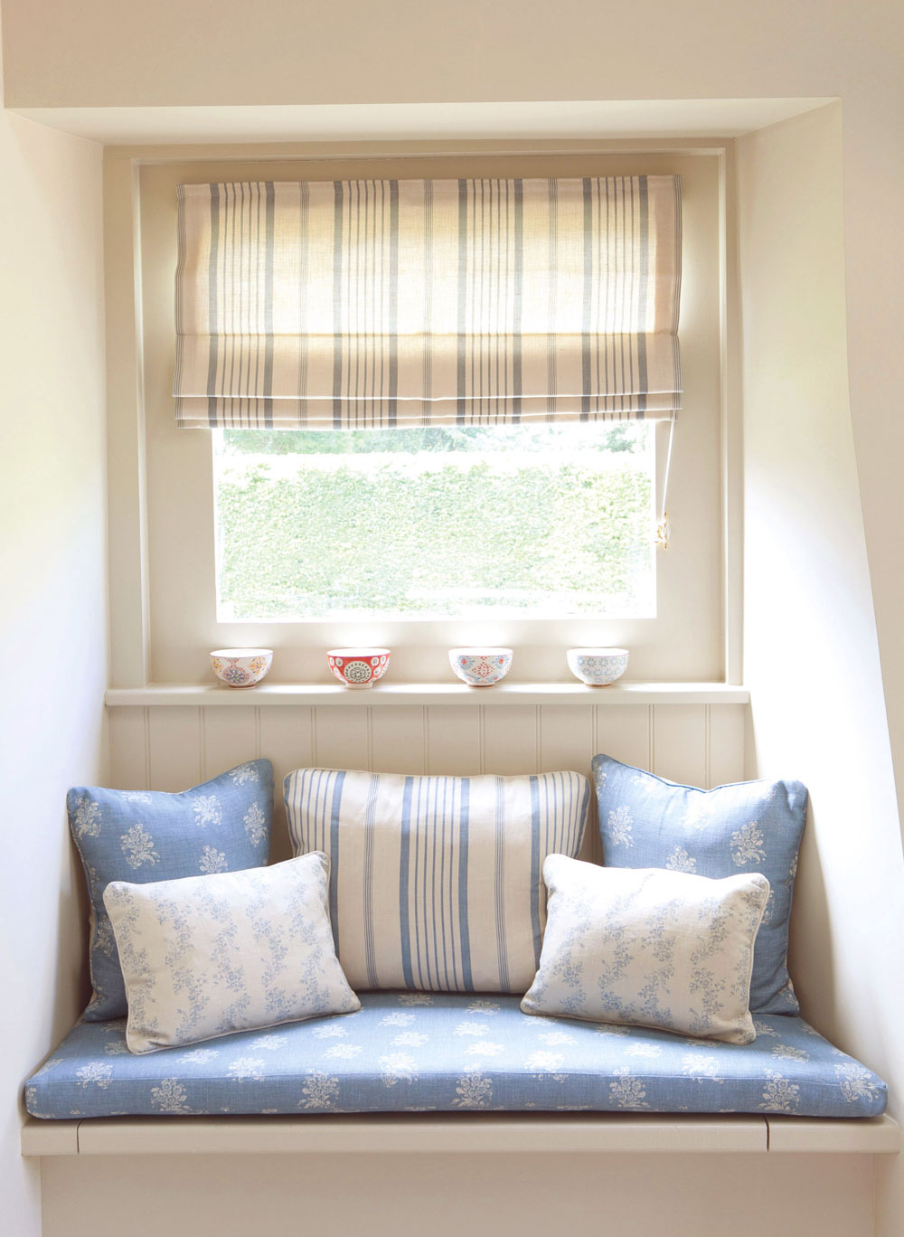 Kate Forman Blue Ticking Made to Measure Curtains – image 3