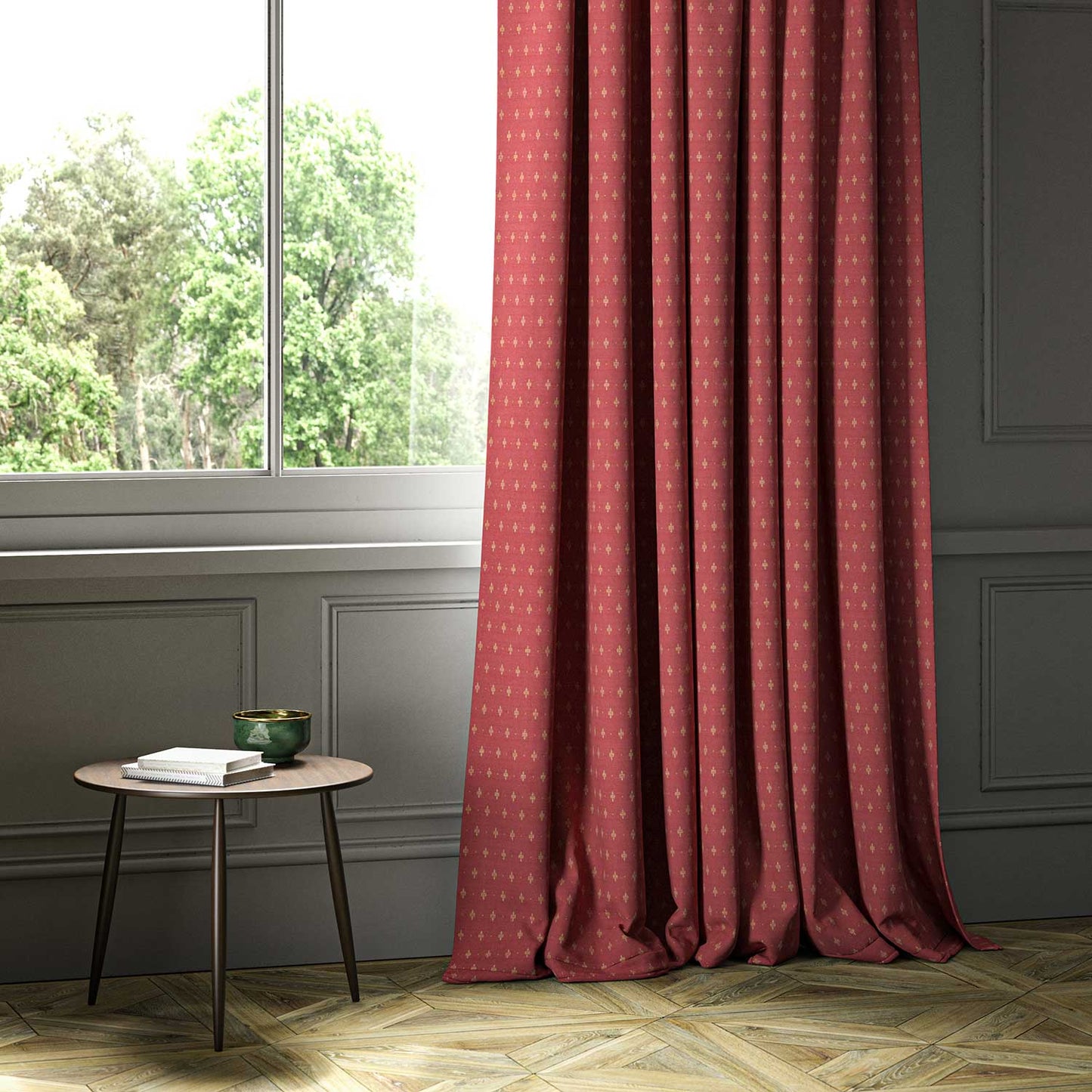Linwood Bryher Redcurrant Made to Measure Curtains
