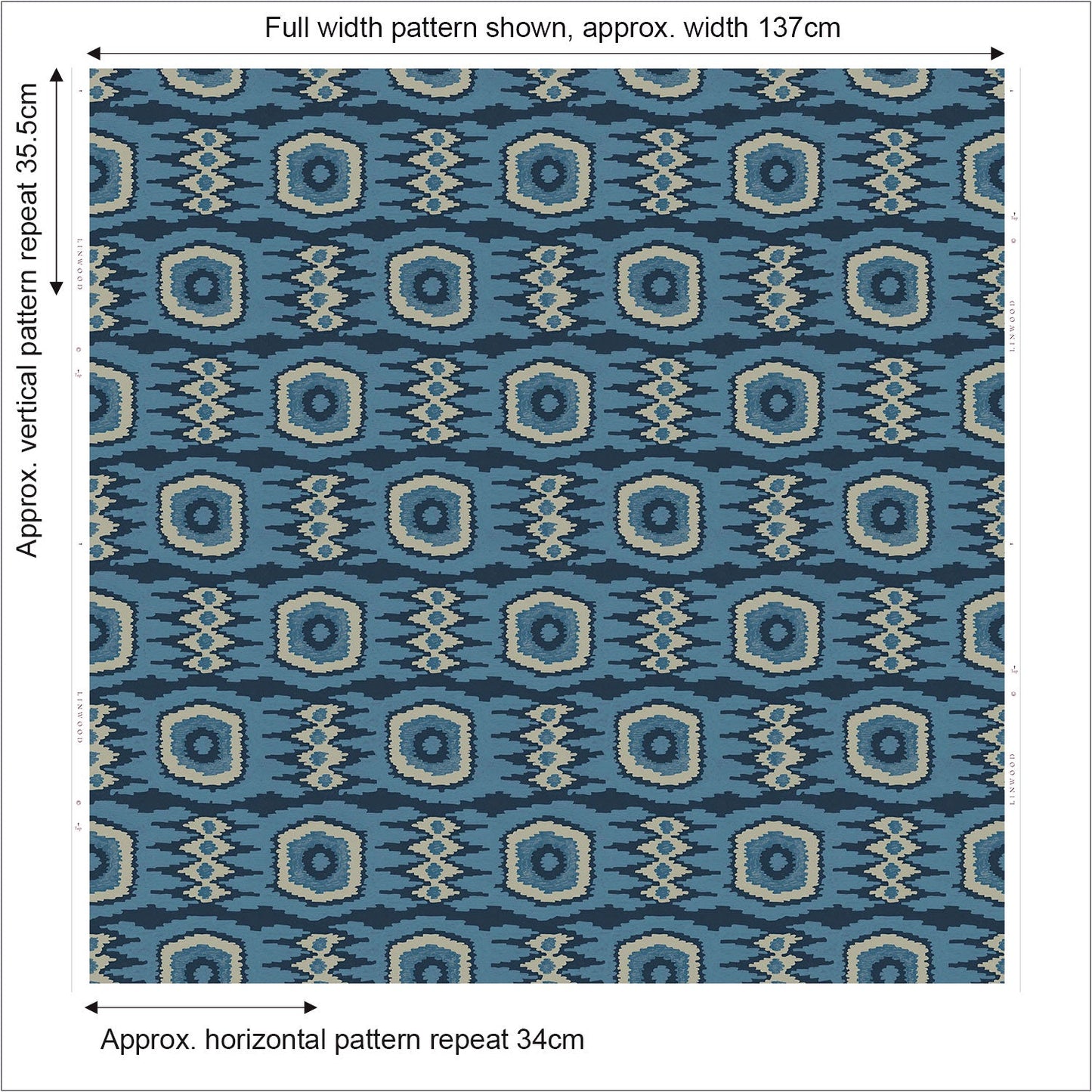 Linwood Casper Navy FR Made to Measure Curtains