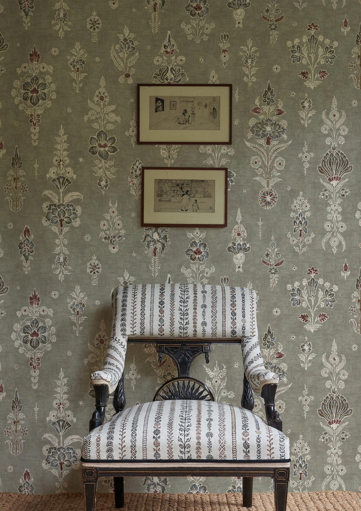 Lewis & Wood Bandana Black Ginger Made to Measure Curtains – lifestyle photograph