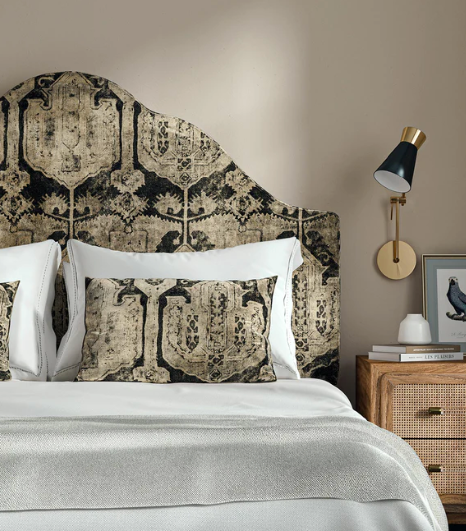 Carbon - Chora Odyssey Velvet by Linwood - Fabric, Curtains, Roman Blinds bed