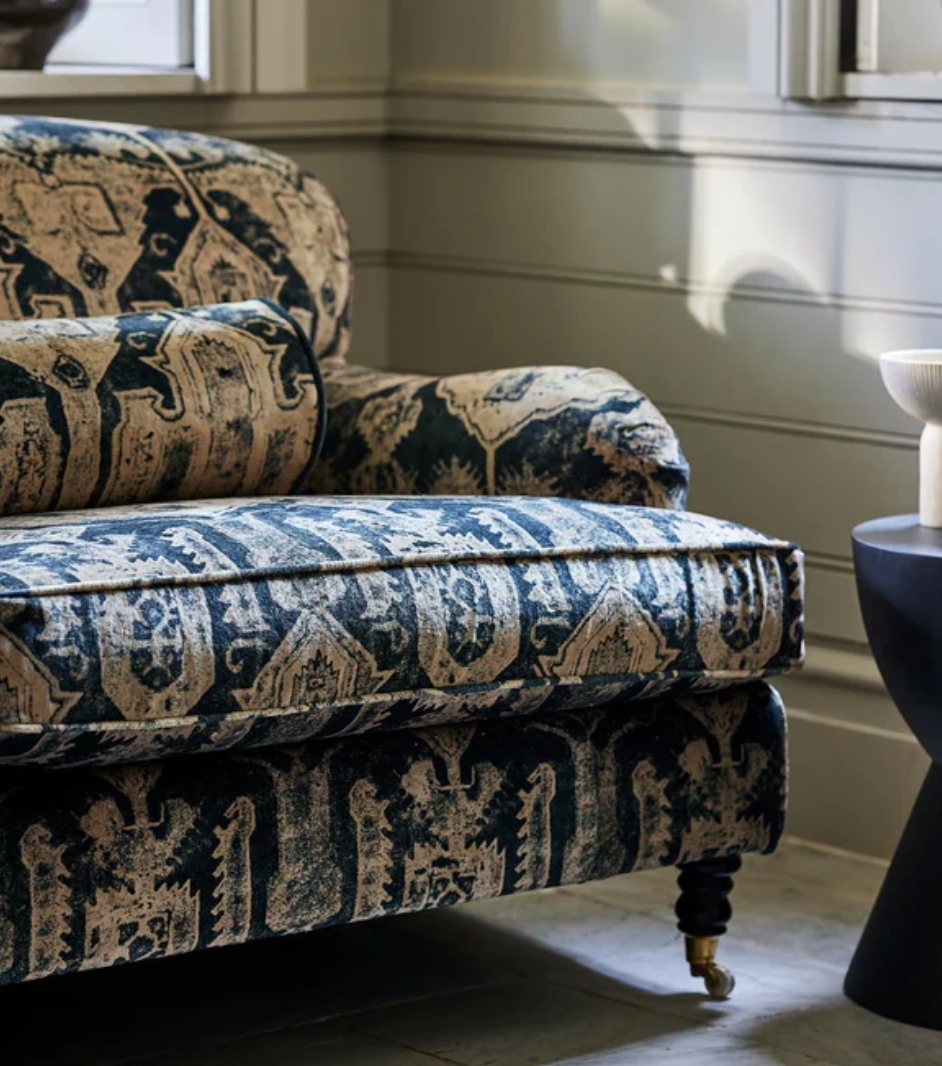 Carbon - Chora Odyssey Velvet by Linwood - Fabric, Curtains, Roman Blinds sofa