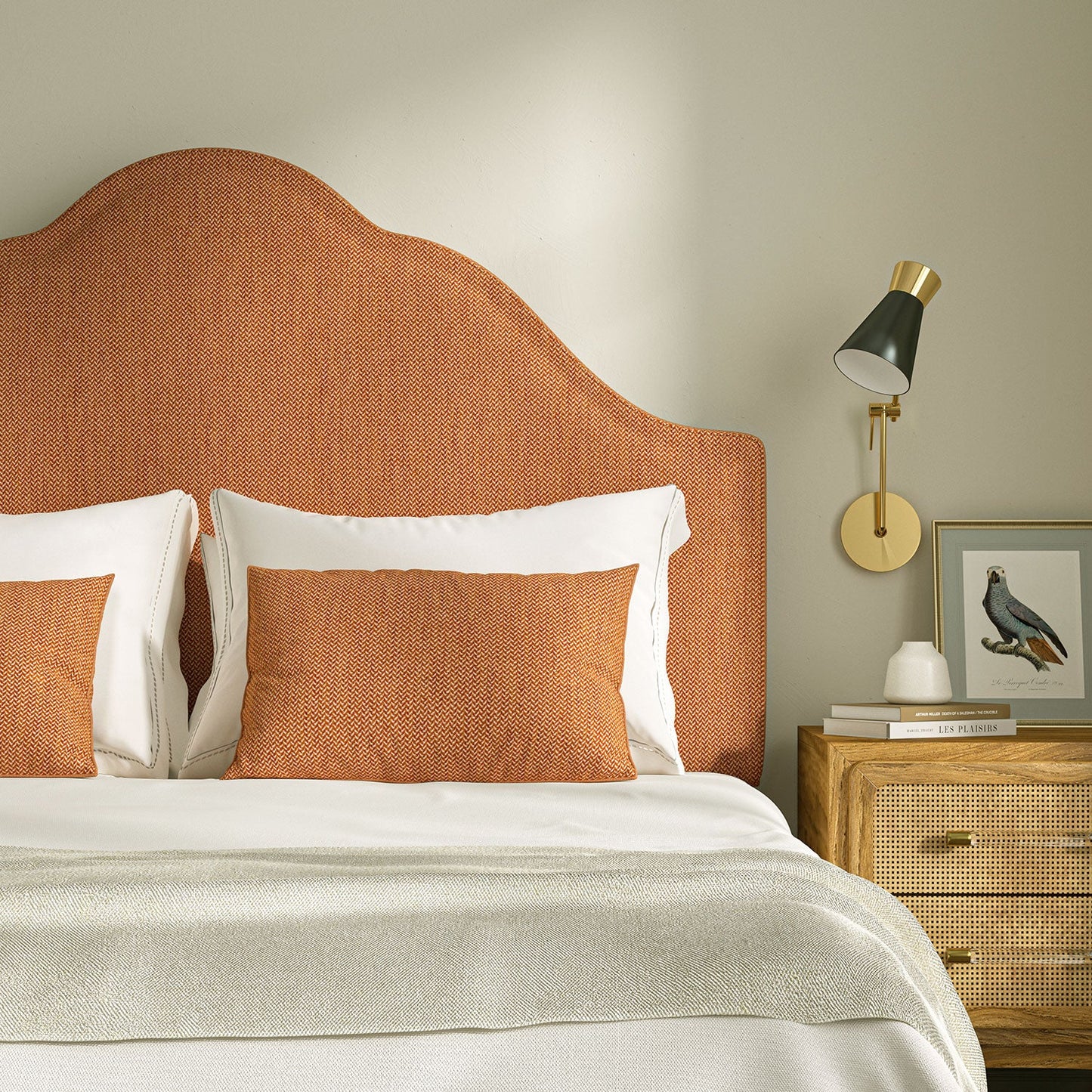 Linwood Cobblestone Mango Made to Measure Curtains
