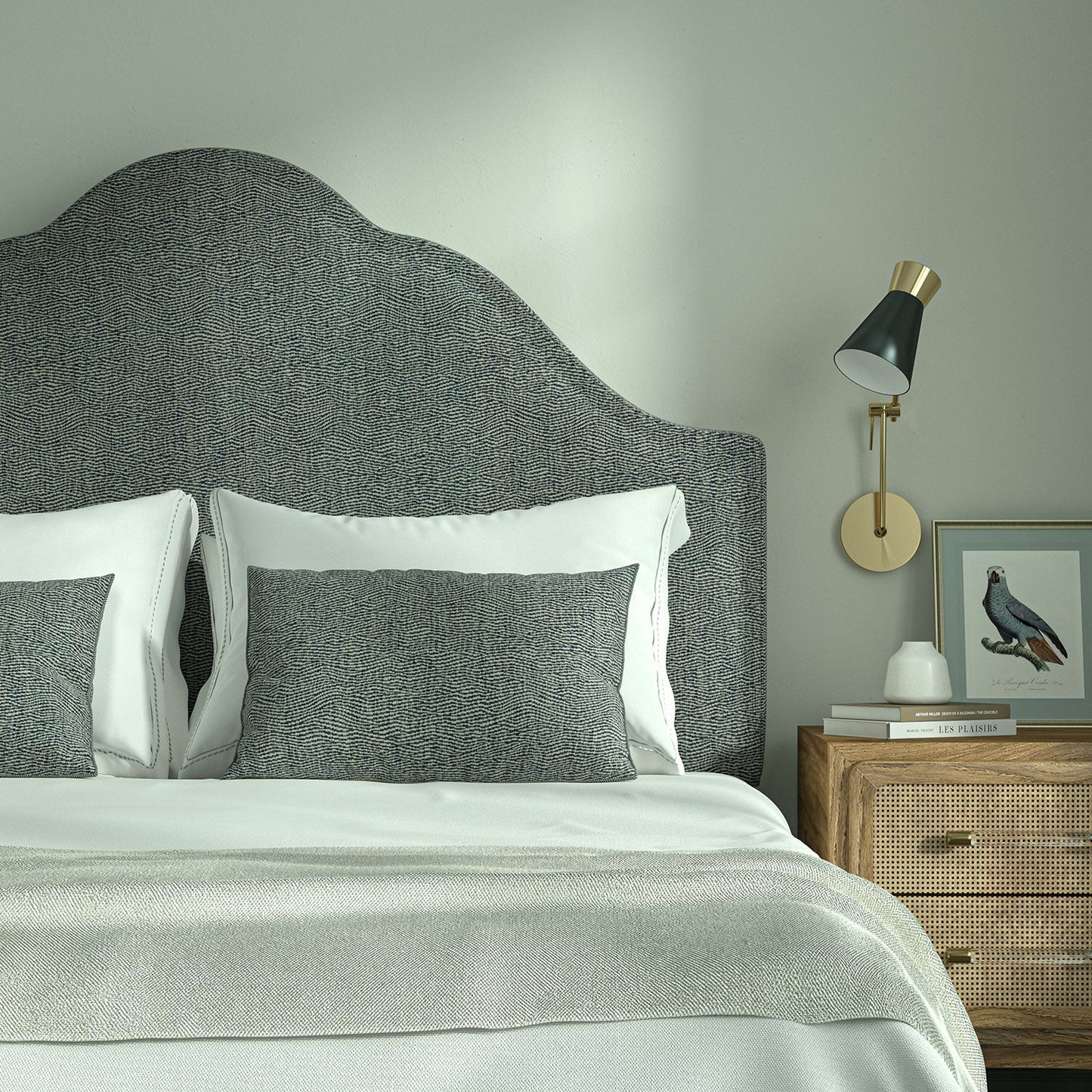 Linwood Tidal Indigo FR Made to Measure Curtains