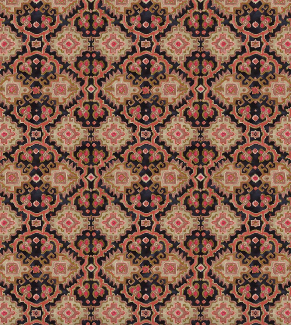 Coral - Kami Velvet by Linwood - Fabric, Curtains, Roman Blinds