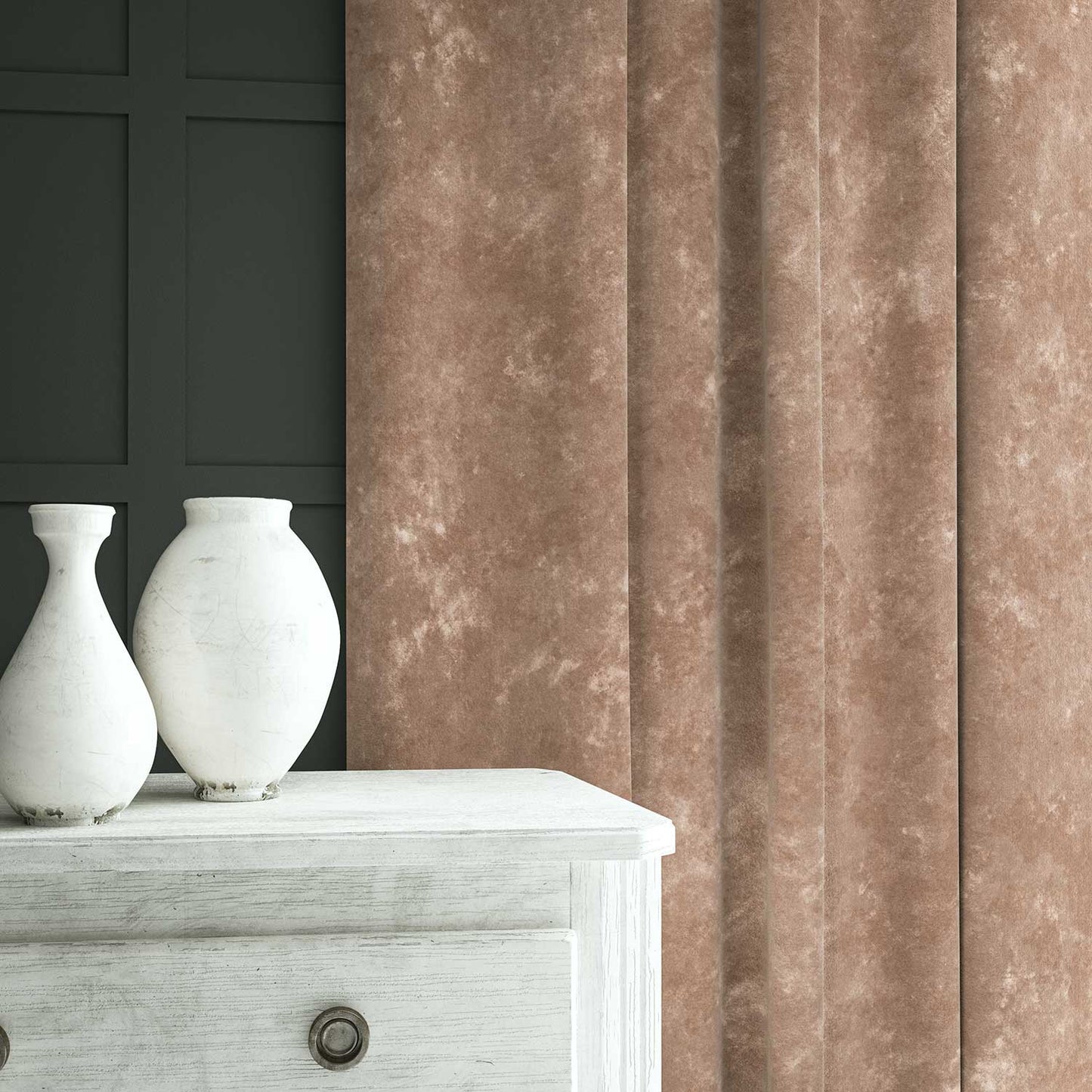 Linwood Cosmos Velvet Blush FR Made to Measure Curtains