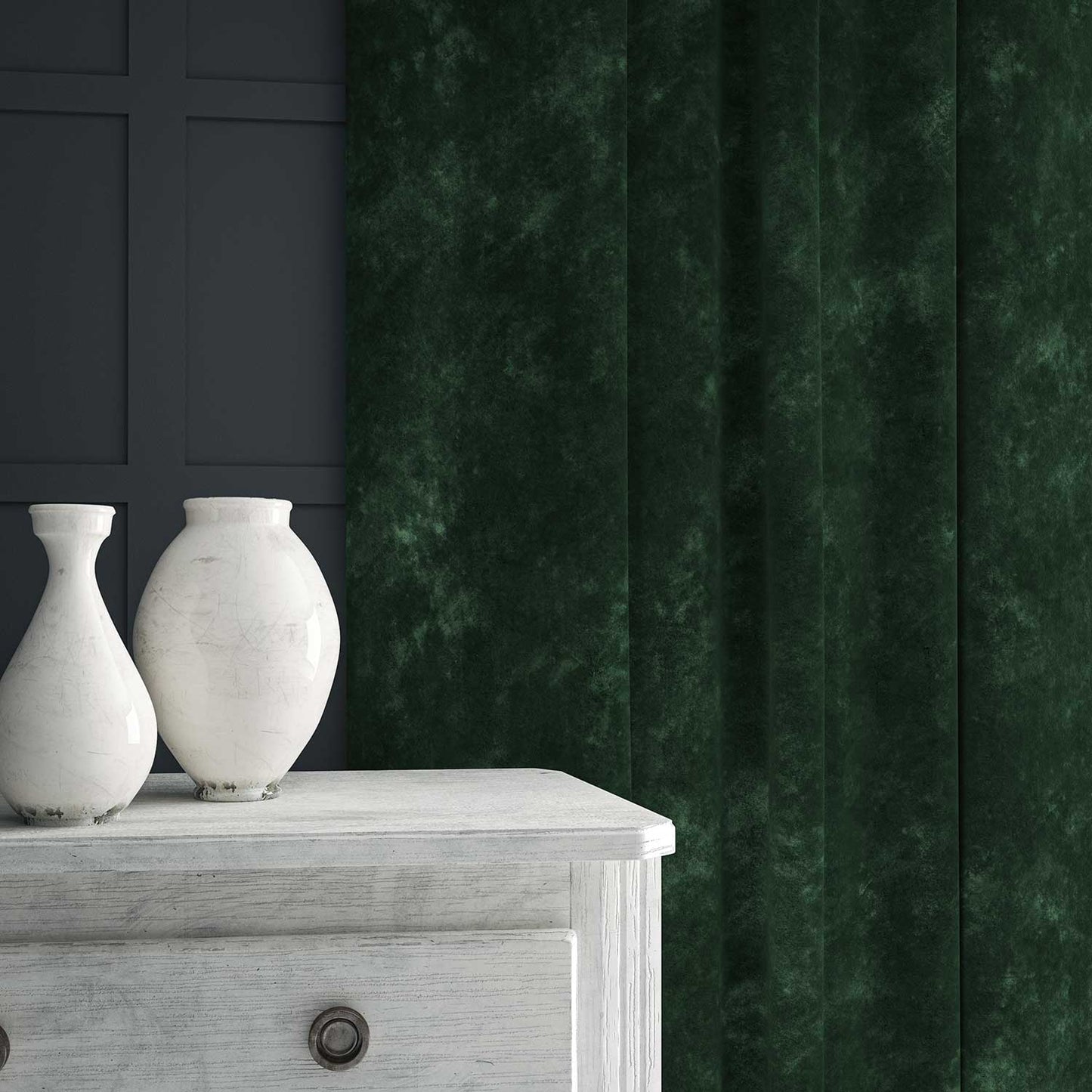 Linwood Cosmos Velvet II Bottle FR Made to Measure Curtains