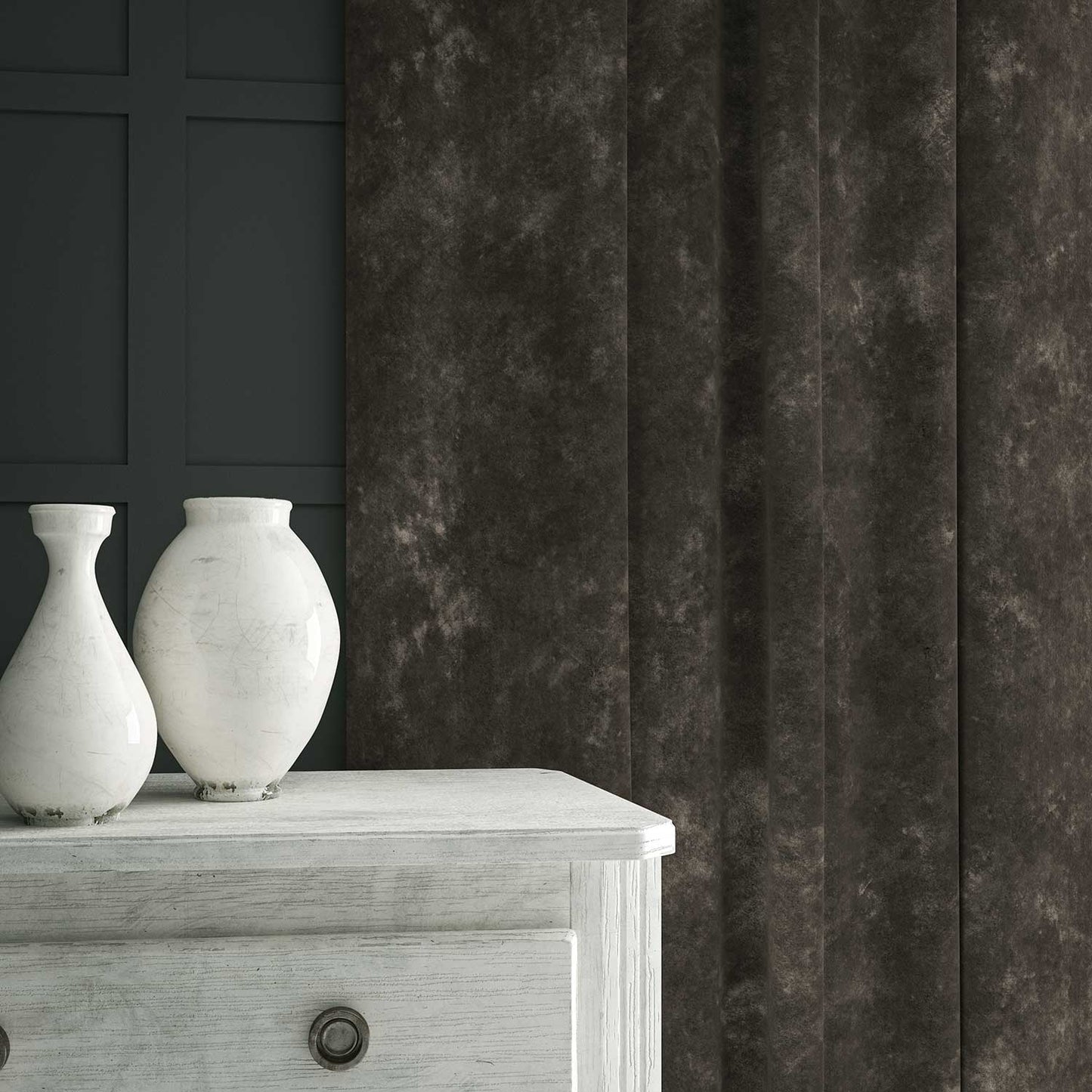 Linwood Cosmos Velvet Mink FR Made to Measure Curtains