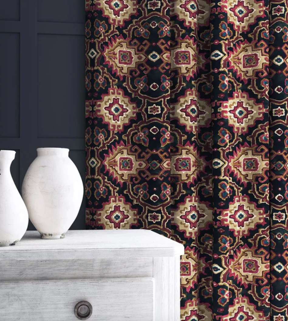 Damson - Kami Velvet by Linwood - Fabric, Curtains, Roman Blinds lounge