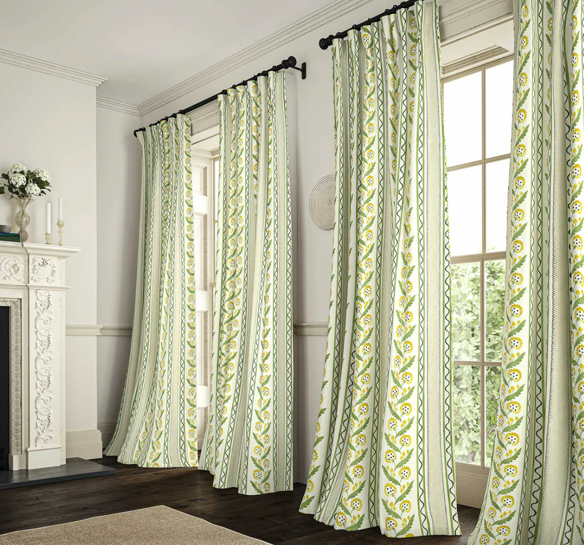 Dandelion - Polly Stripe, Flori Collection by Linwood curtains