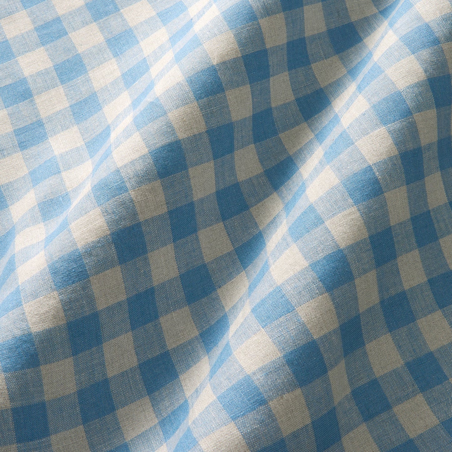 Linwood Danube Check Cornflower Made to Measure Curtains