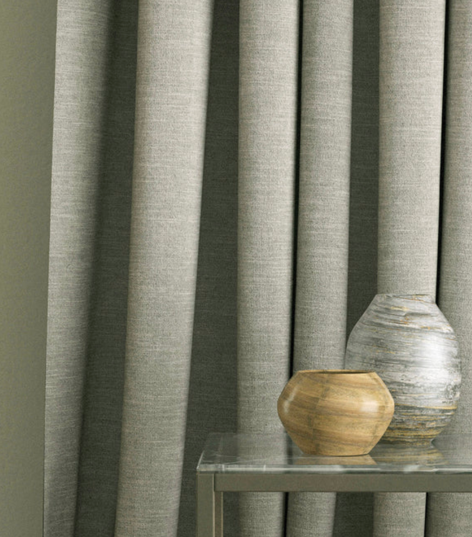 Dove - Luna by Linwood 100% Linen - Fabric, Curtains, Roman Blinds drape
