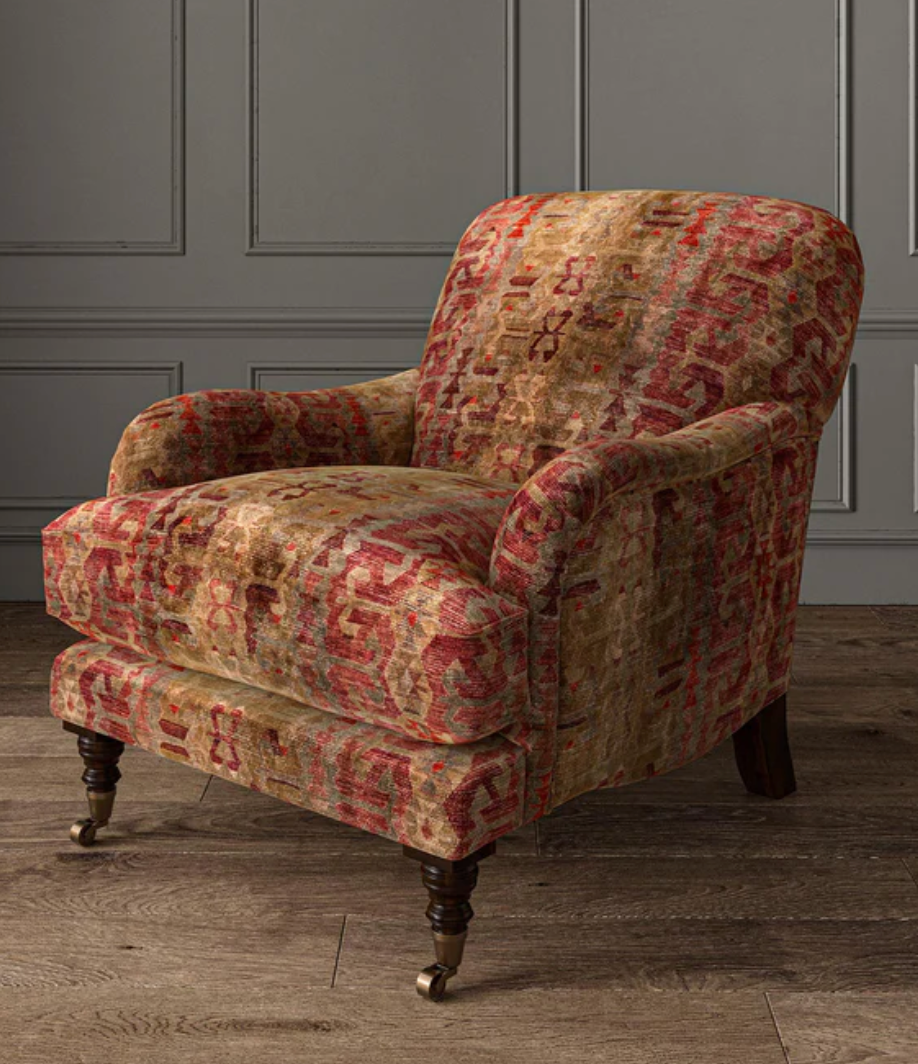 Earth - Samimi Odyssey Velvet by Linwood - Fabric, Curtains, Roman Blinds chair