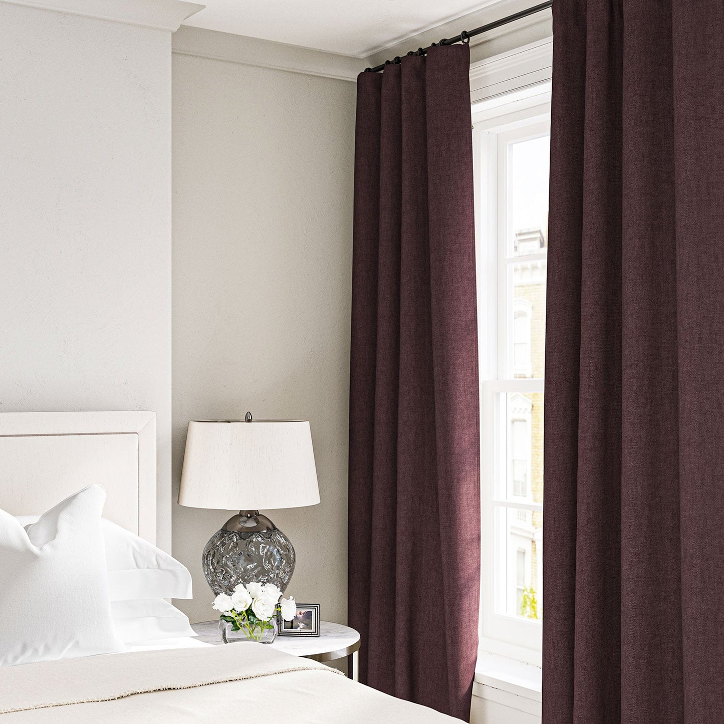 Linwood Elba Damson FR Made to Measure Curtains
