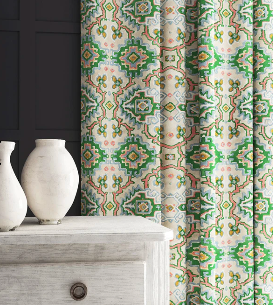 Emerald - Kami Velvet by Linwood - Fabric, Curtains, Roman Blinds lounge