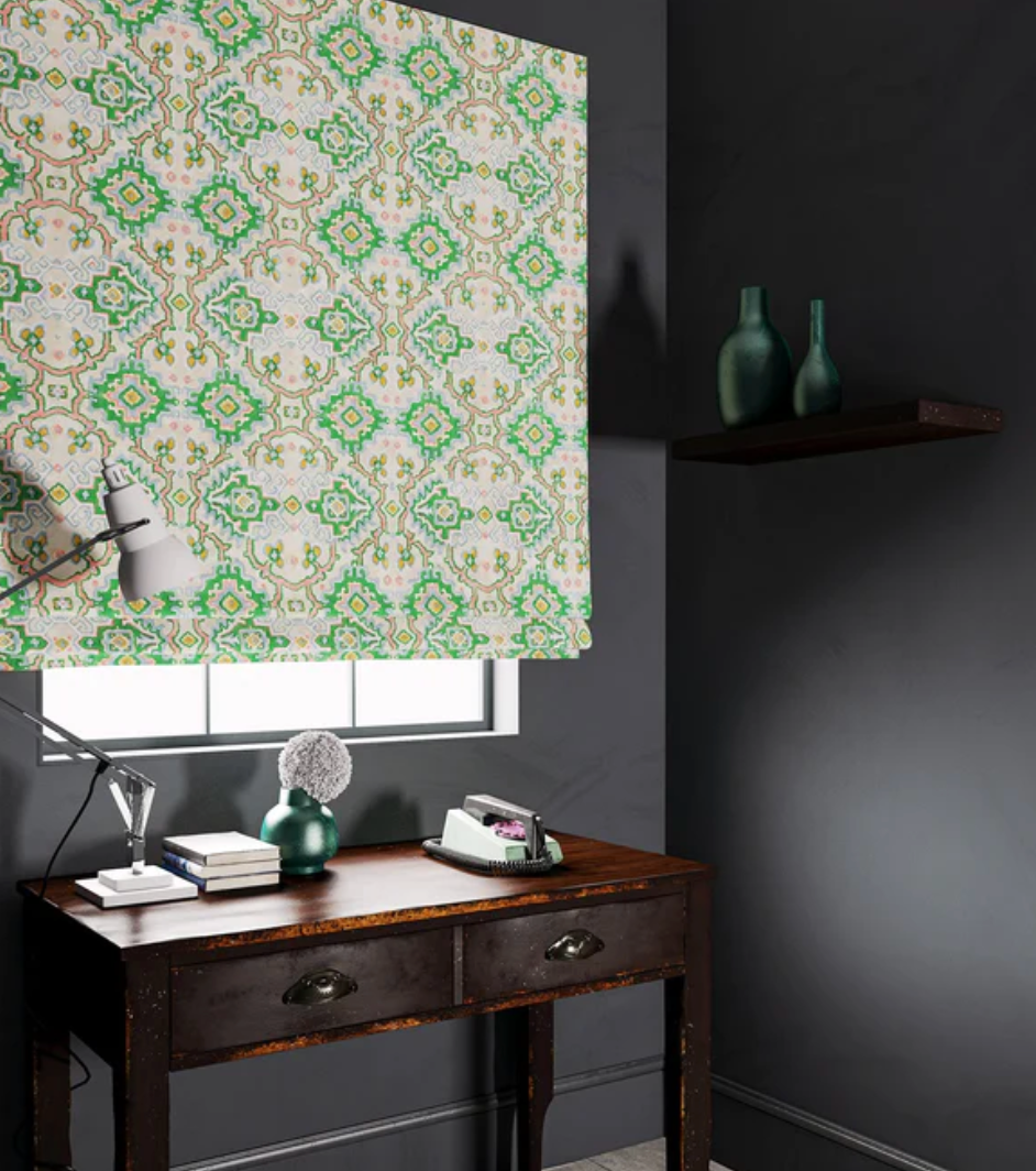 Emerald - Kami Velvet by Linwood - Fabric, Curtains, Roman Blinds window