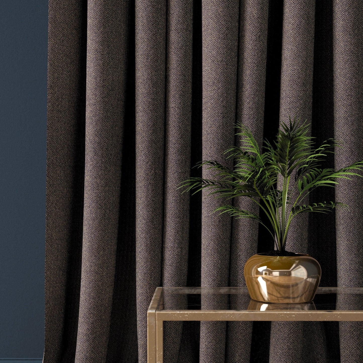 Linwood Faroe Aubergine FR Made to Measure Curtains