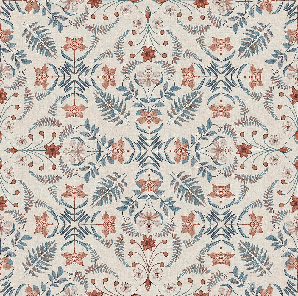 Chess Fresco Denim Made to Measure Curtains