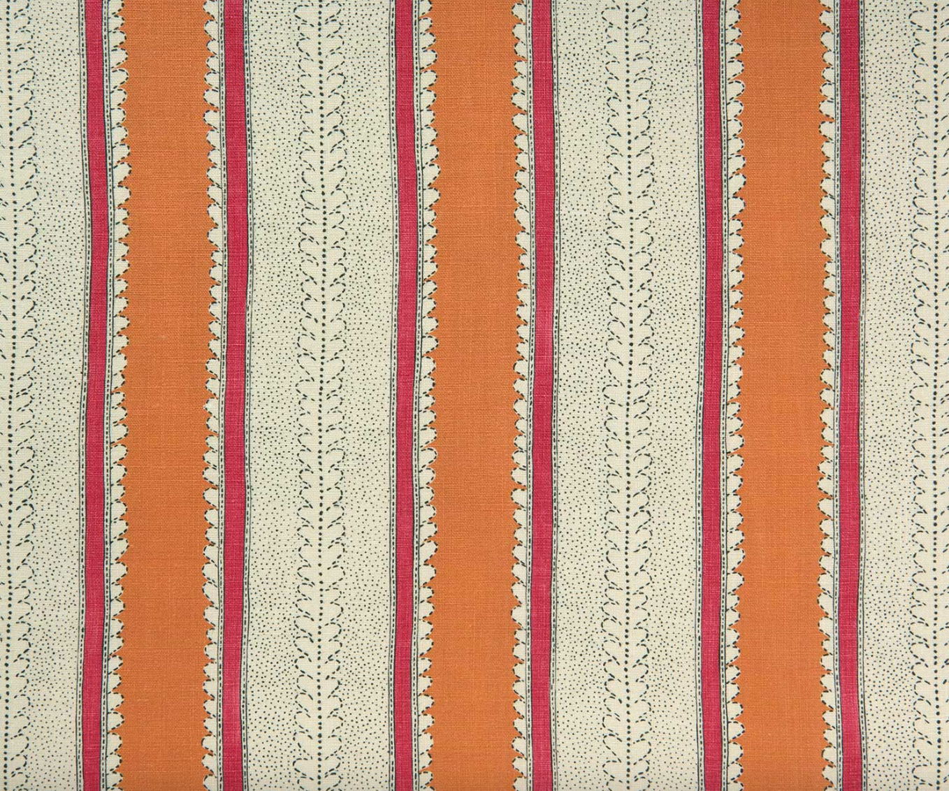 fruit salad print - Dimity Stripe Linen by Linwood