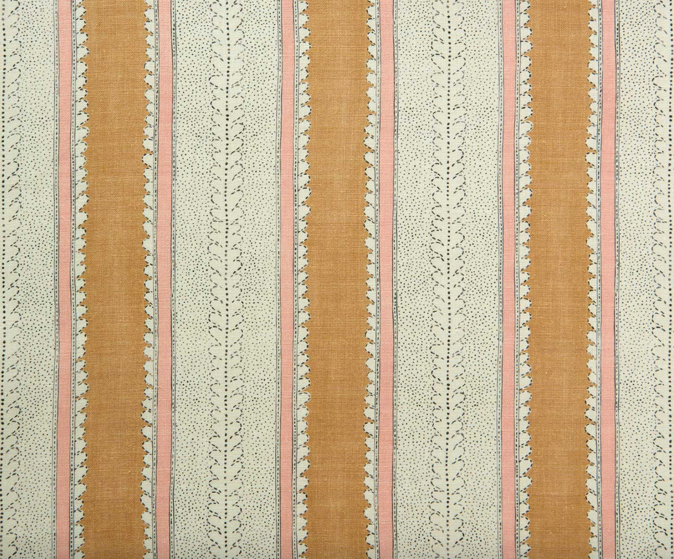 Fudge - Dimity Stripe Linen by Linwood fabric