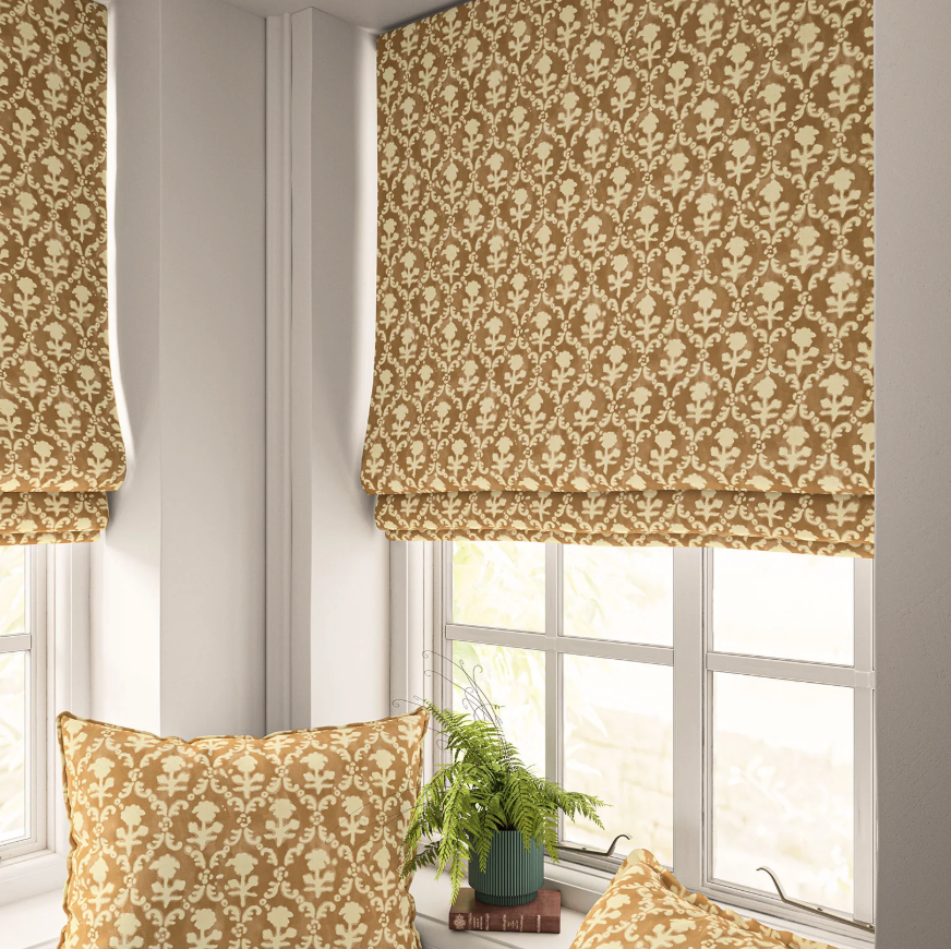 Fudge - Hinako, Maru Collection by Linwood - Roman Blinds