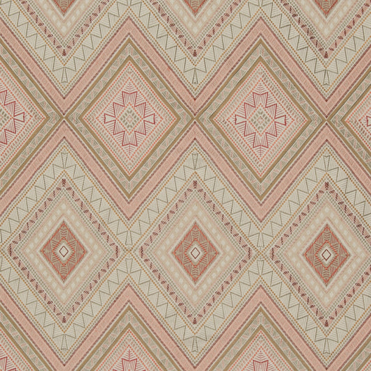 Natural/Dusky Rose - Fuji Fabric James Hare Linen/Cotton Fabric