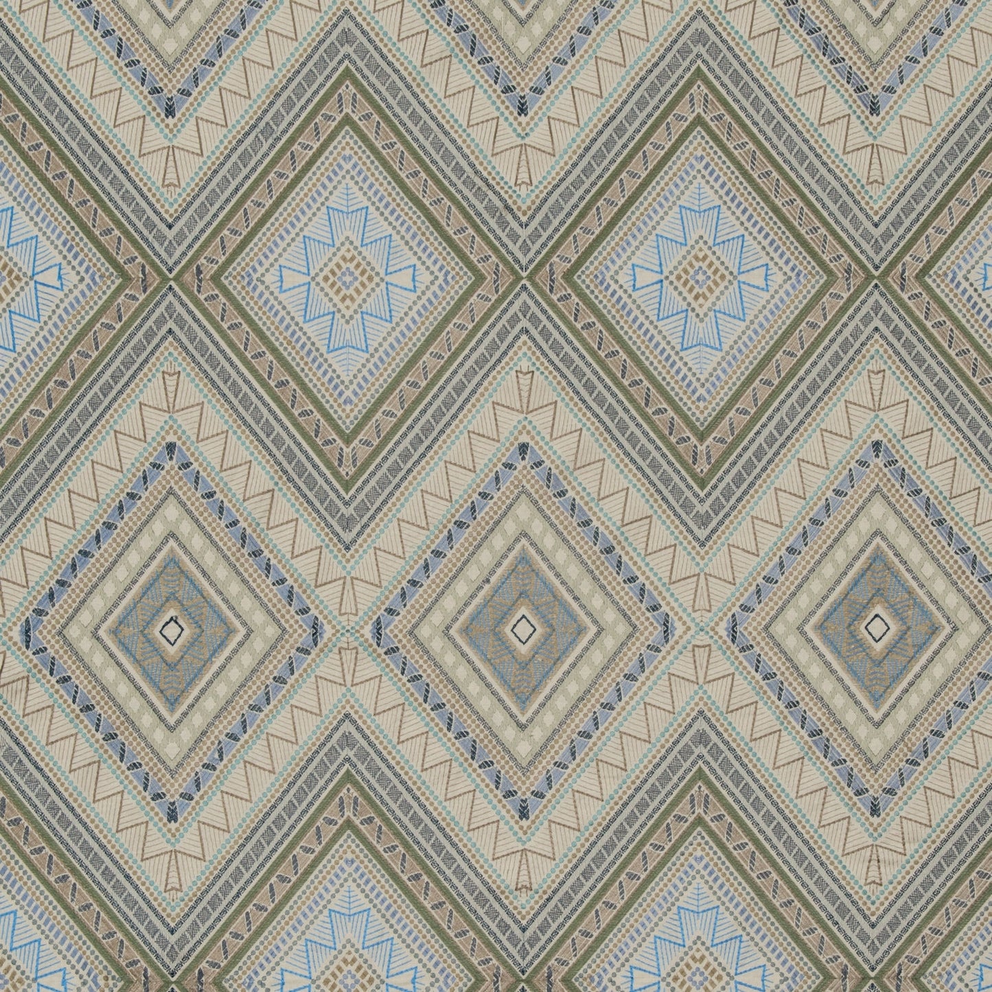 Natural/Indigo - Fuji Fabric James Hare Linen/Cotton Fabric
