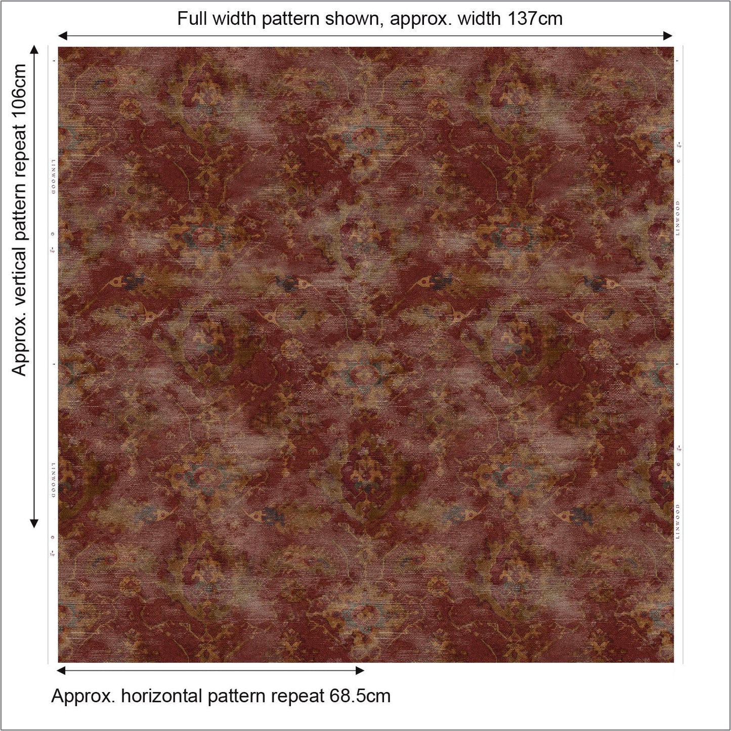 Linwood Hayali Garnet FR Made to Measure Curtains