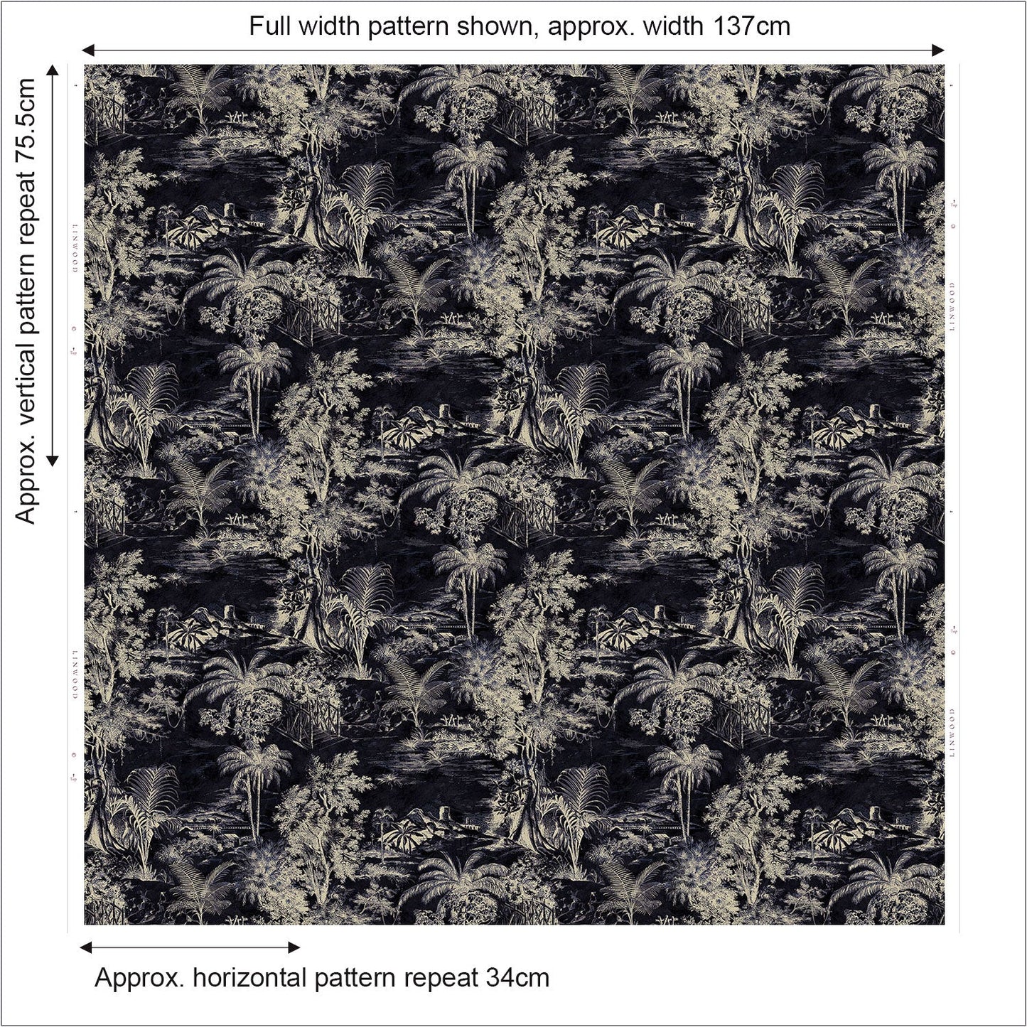 Linwood Heat of the Night Onyx FR Made to Measure Curtains