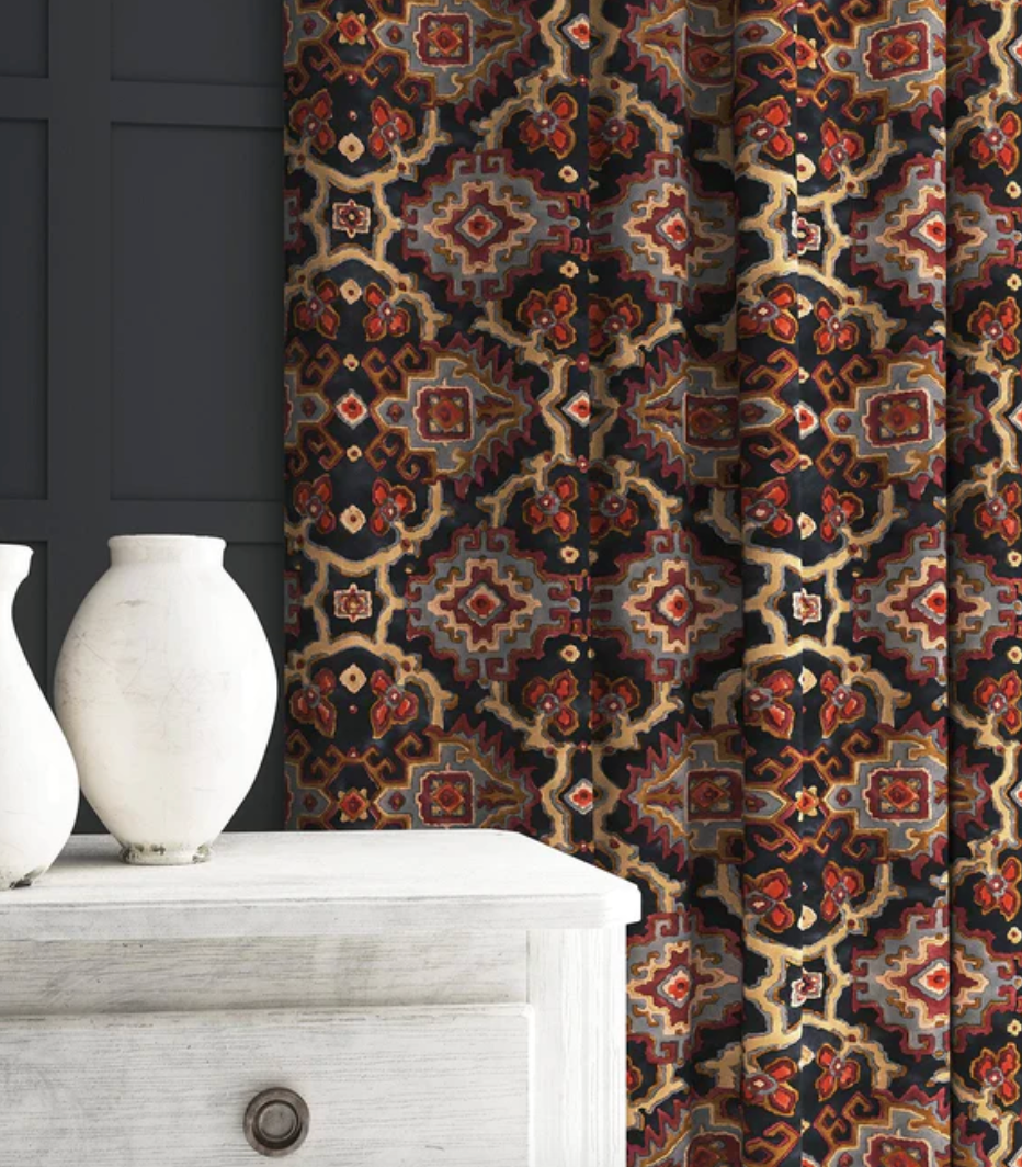 Henna - Kami Velvet by Linwood - Fabric, Curtains, Roman Blinds lounge