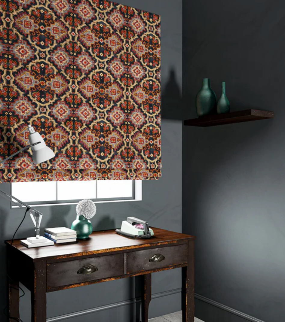 Henna - Kami Velvet by Linwood - Fabric, Curtains, Roman Blinds window
