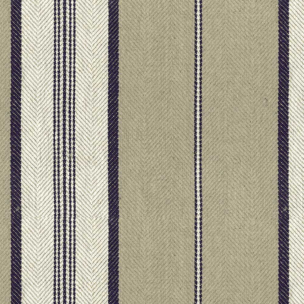 Ian Mankin Troon Stripe Dark Navy Made to Measure Curtains