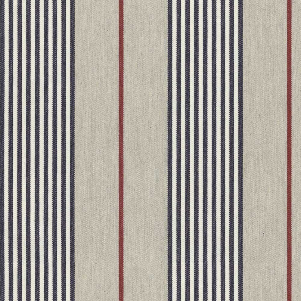 Ian Mankin Vintage Stripe 2 Dark Navy Made to Measure Roman Blinds