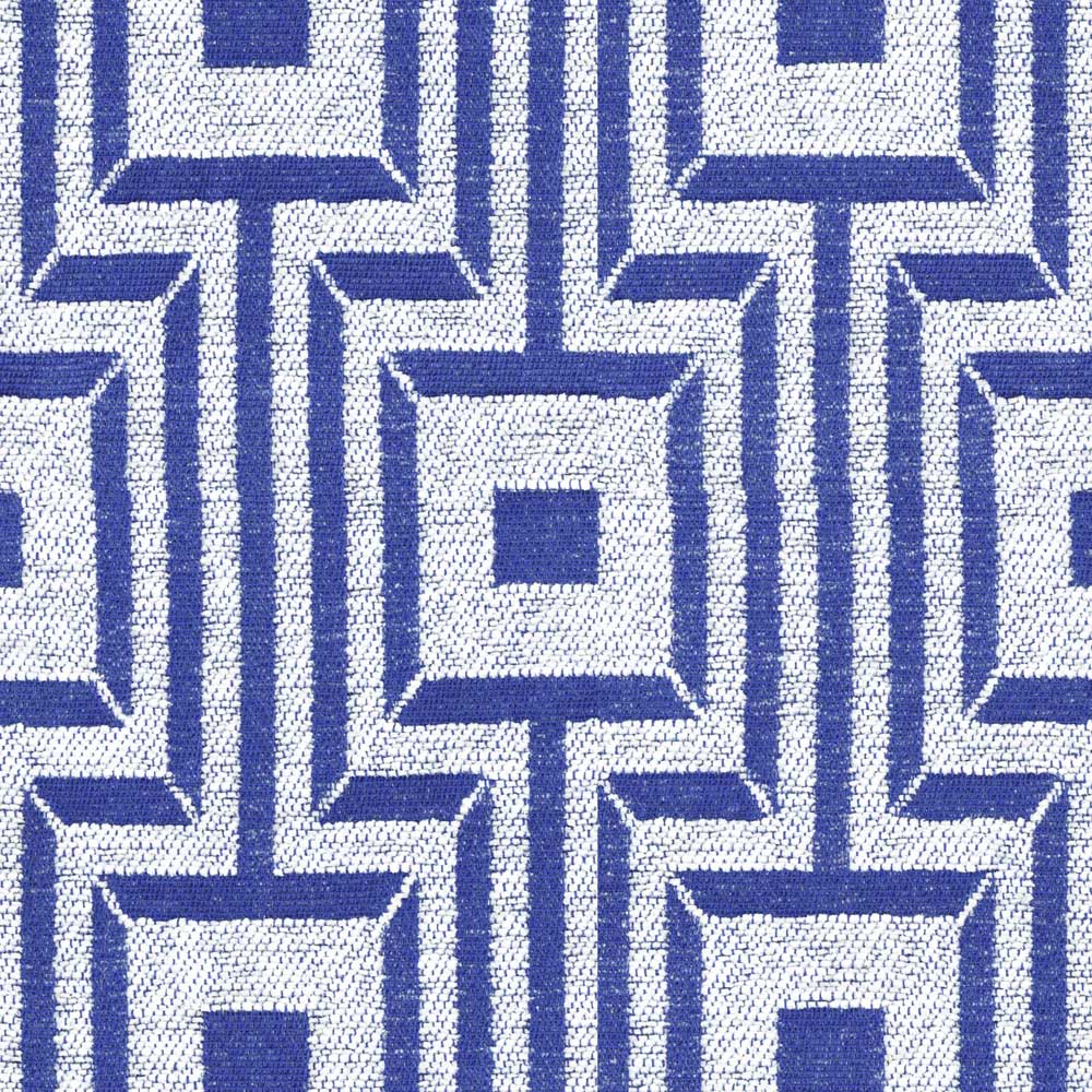 Ian Mankin Maze Cobalt Made to Measure Roman Blinds