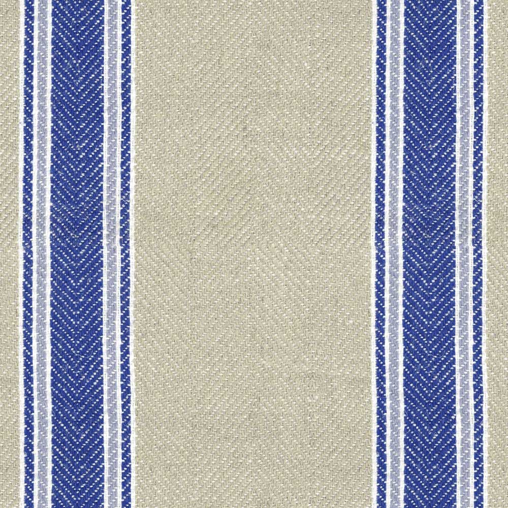Ian Mankin Moffat Stripe Cobalt Made to Measure Curtains