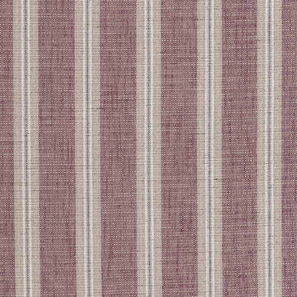 Ian Mankin Tourmaline Stripe Garnet/Powder Made to Measure Roman Blinds