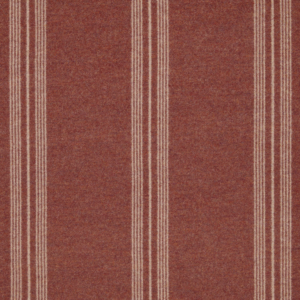 Ian Mankin Garsdale Stripe Rust Made to Measure Curtains