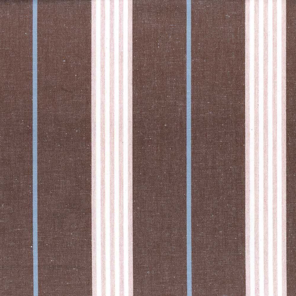 Ian Mankin Gallery Stripe Brown Made to Measure Curtains