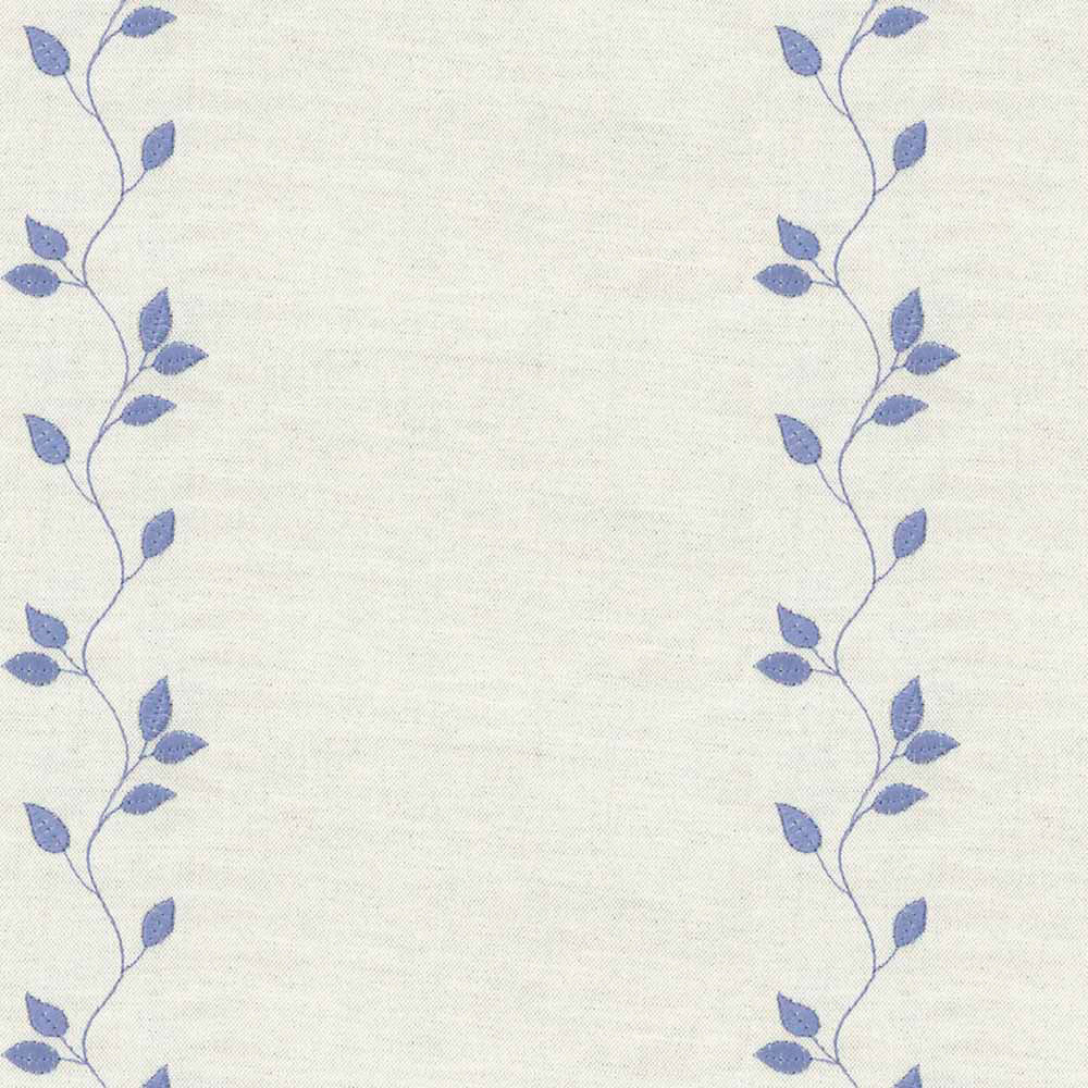 Ian Mankin Embroidered Union Leaf Airforce Made to Measure Roman Blinds