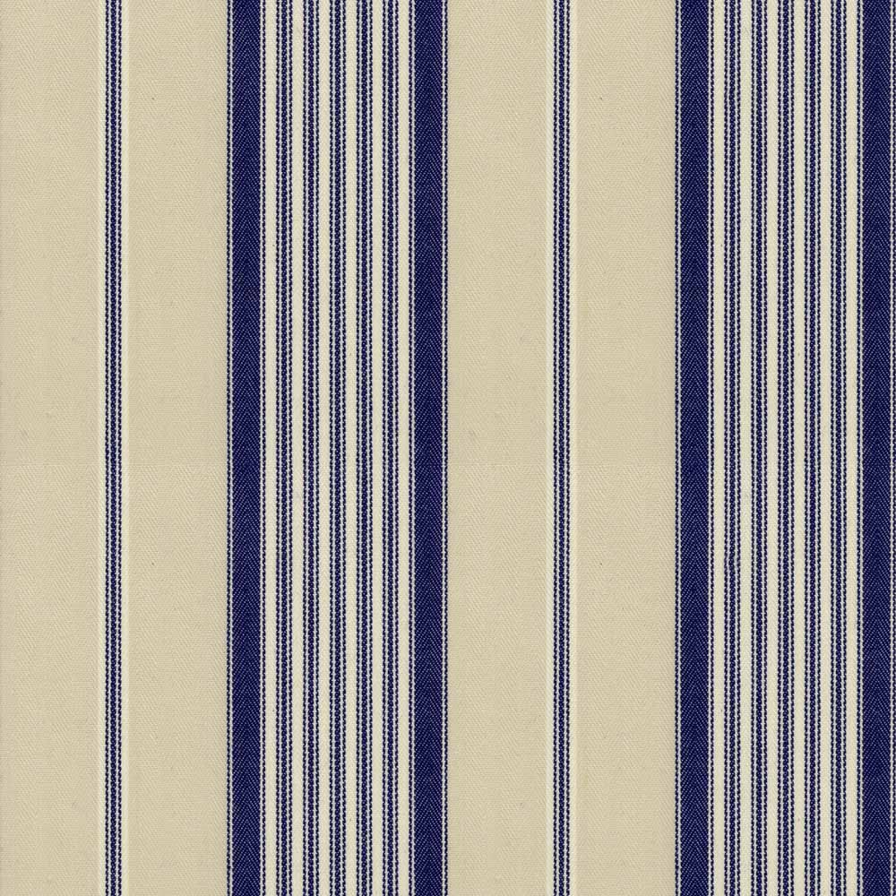 Ian Mankin Empire Stripe 1 Navy Made to Measure Curtains