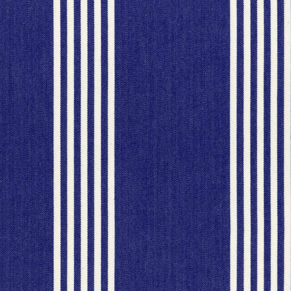 Ian Mankin Oxford Stripe Navy Made to Measure Curtains