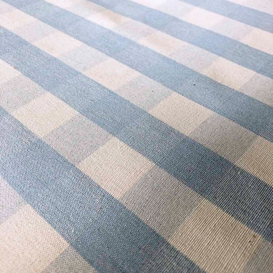 Bluebell - Large Suffolk Check Fabric Ian Mankin 100% Cotton
