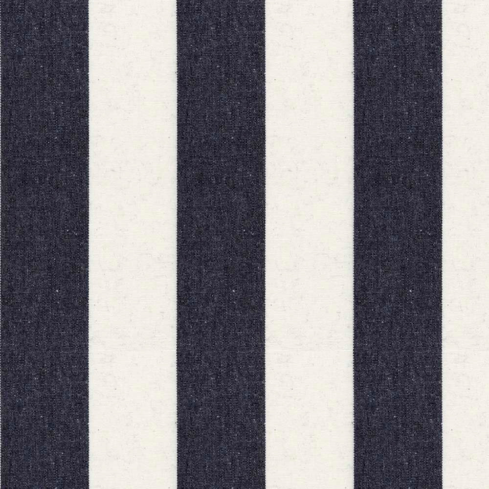 Ian Mankin Devon Stripe Black Made to Measure Curtains