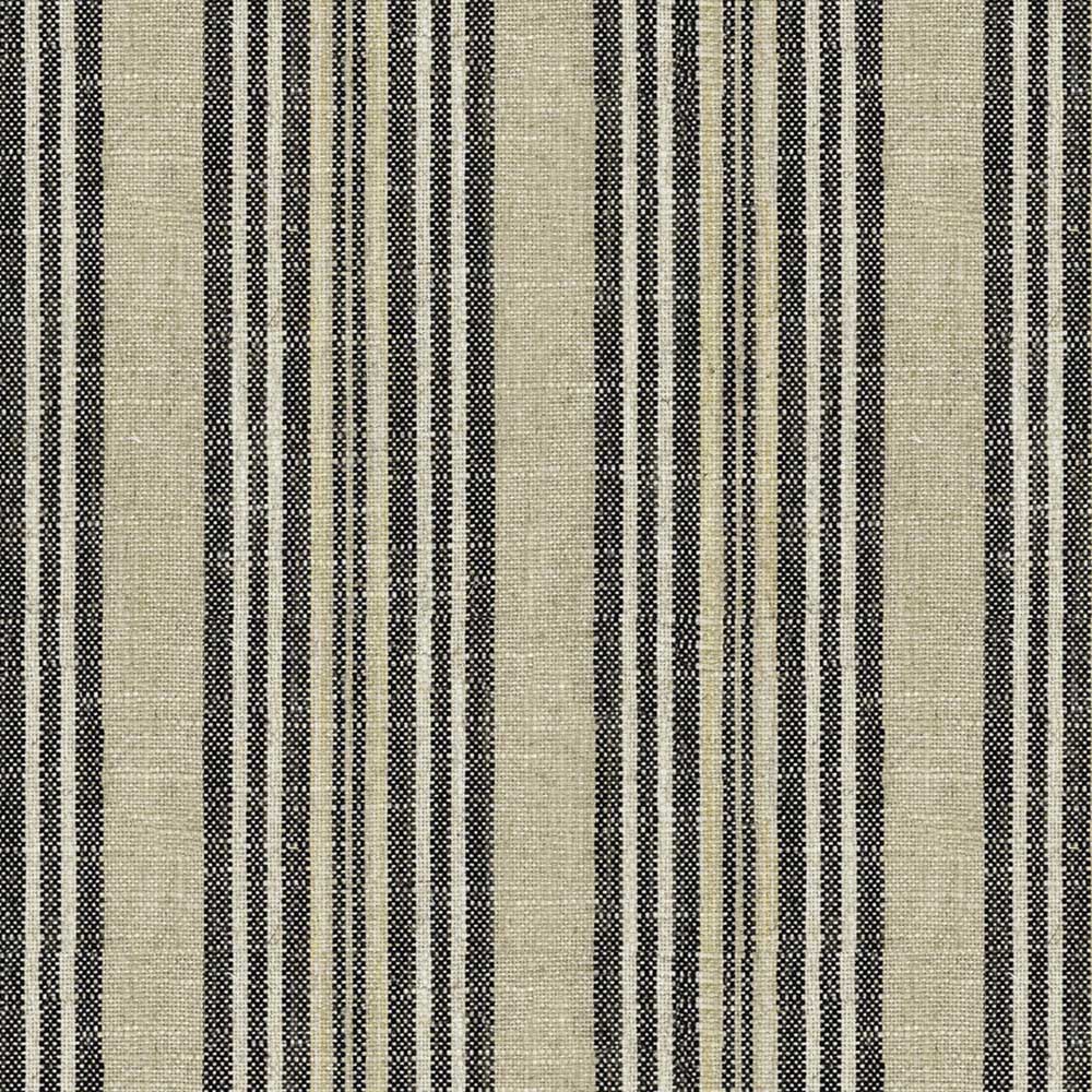 Ian Mankin Jura Stripe Charcoal Made to Measure Roman Blinds