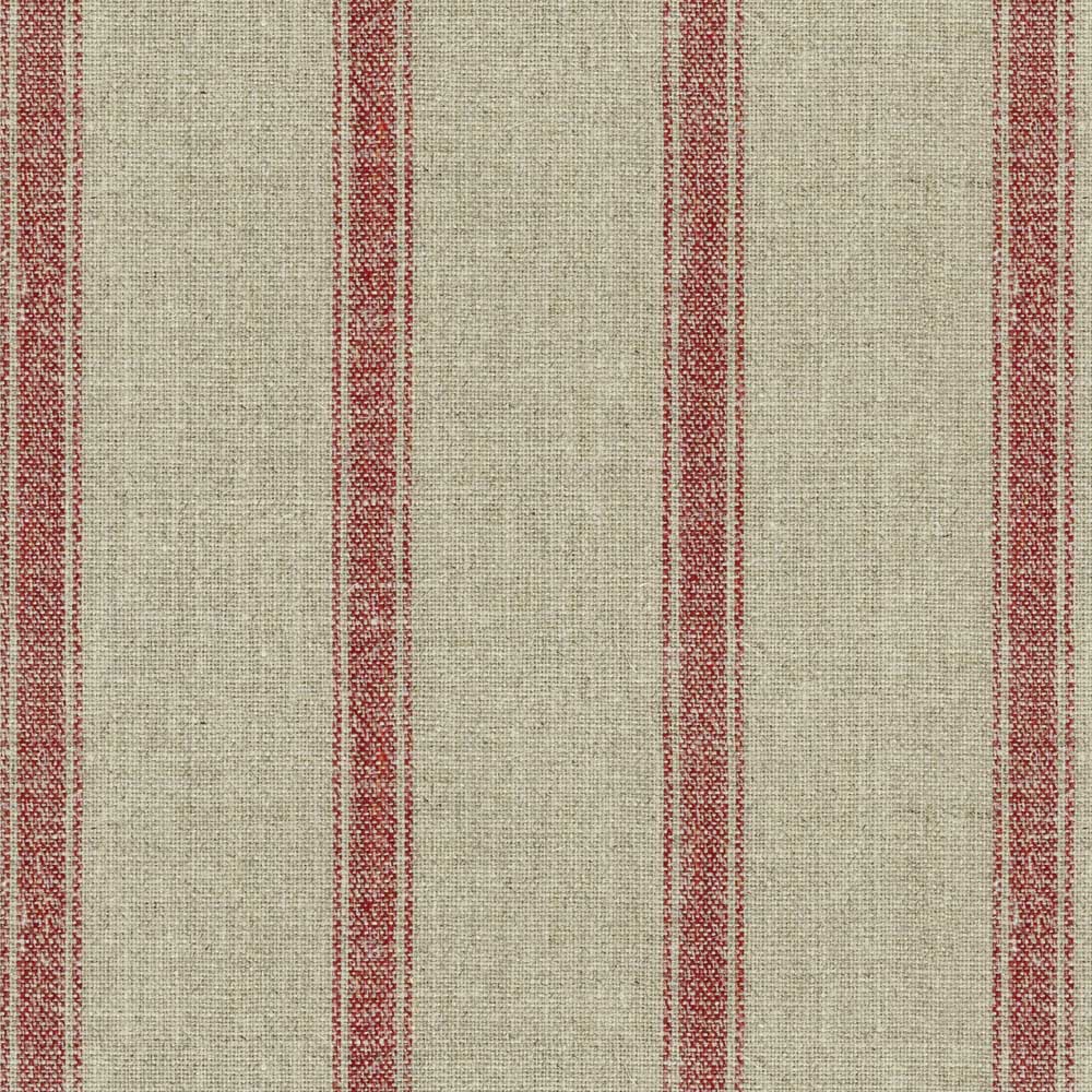 Ian Mankin Angus Stripe Nordic Red Made to Measure Roman Blinds