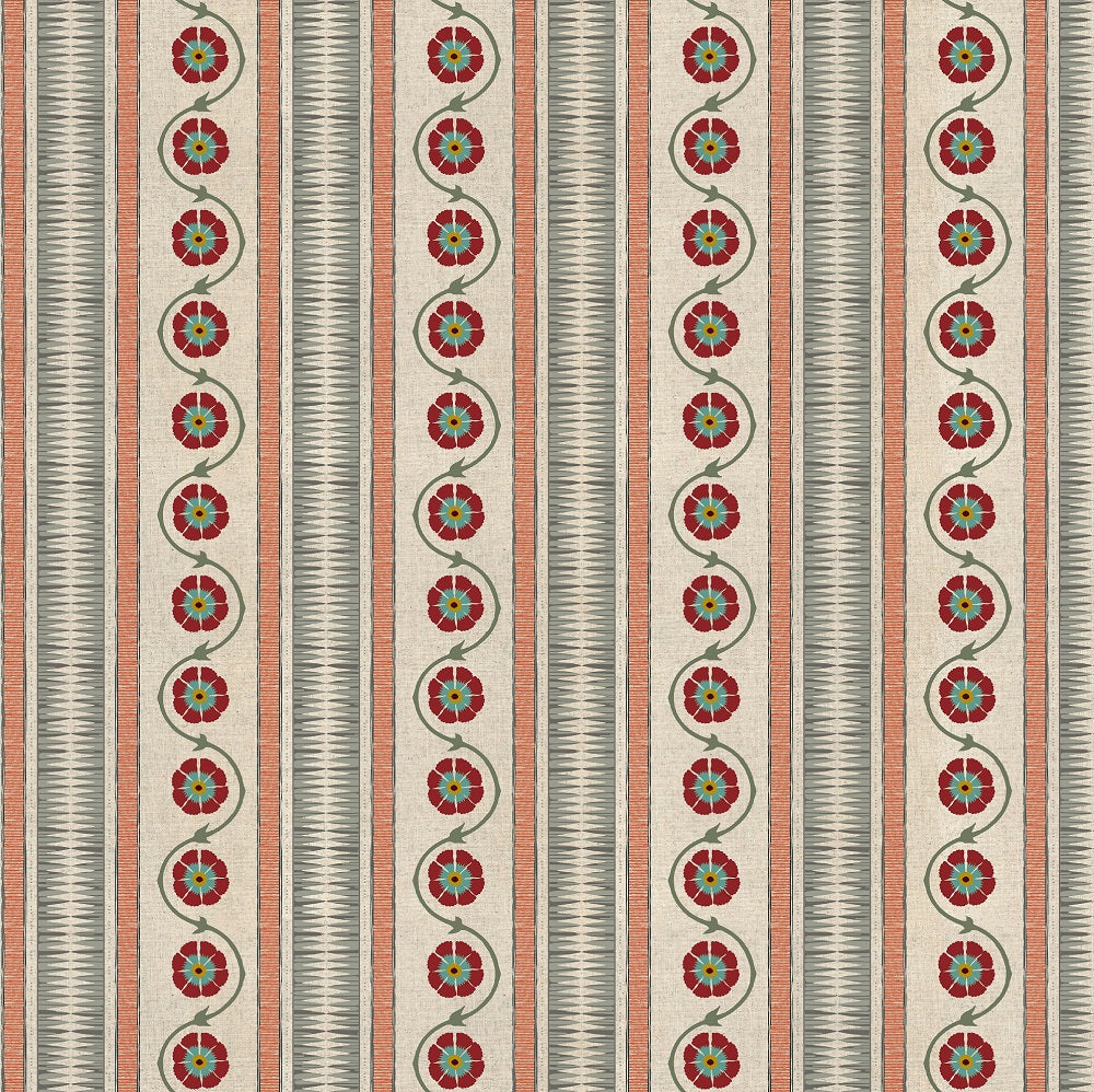 Chess Indira Stripe Taupe/ Cinnamon Made to Measure Curtains