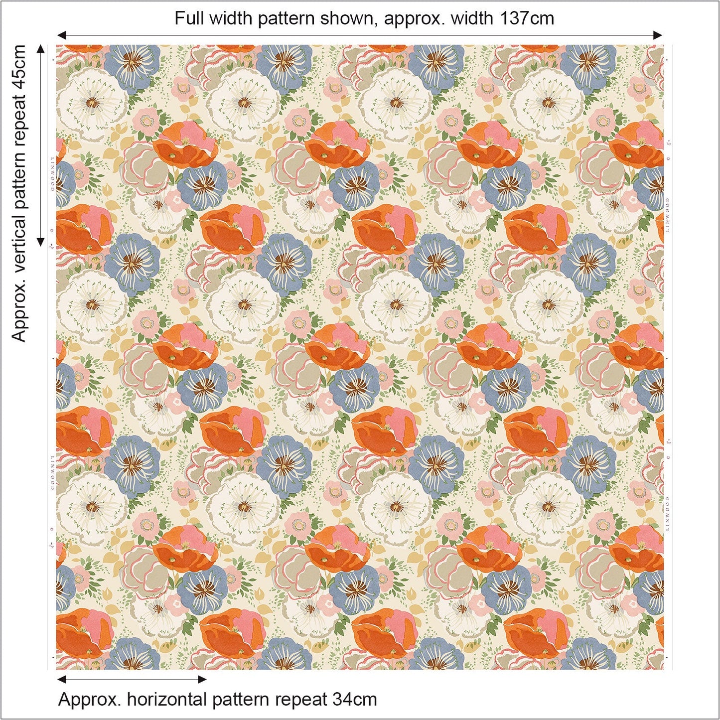 Linwood Joni Tangerine Made to Measure Curtains